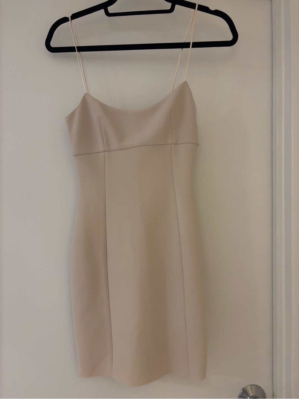 Bec & Bridge Cream Spaghetti Strap Mini Dress
